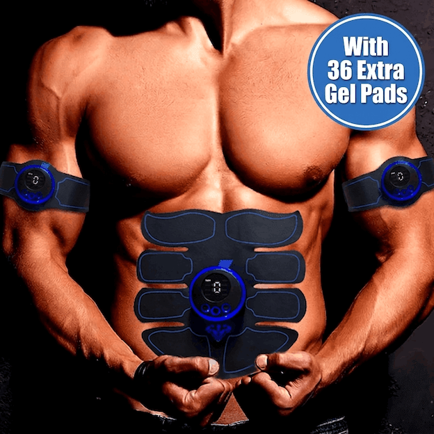 EMS Abs Stimulator + Arms/Legs + 36 Gel Pads - 2026 Model